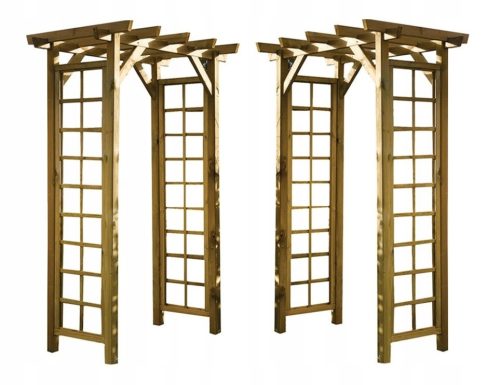 Pergolen - Pergola-Holz-Karussel-Spalier 210 cm + Keilor DRAGON-Handschuhe Größe 9 - L 1 Paar