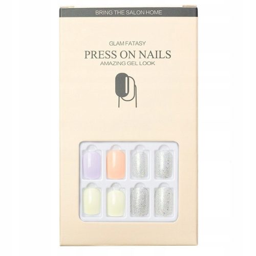  KÜNSTLICHE NAGELSPITZEN PASTELL GLITTER 30 Stück KLEBER 4