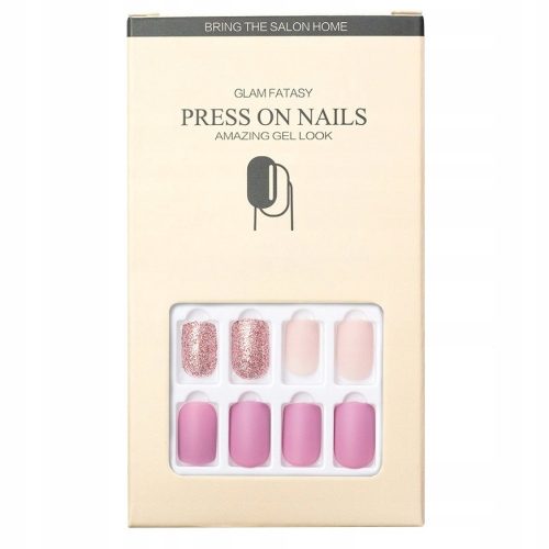  Künstliche Nagelspitzen, matt, glitzernd, 30 Stück, Kleber 10