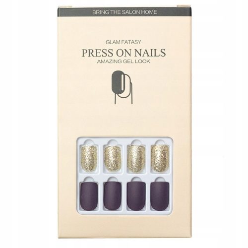  Künstliche Nagelspitzen, matt, glitzernd, 30 Stück, Kleber 12