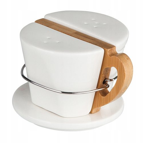 Salz-und Pfefferstreuer Salz- und Pfefferstreuer 2in1 Altom Design Regular weiß, Braun- und Beigetöne