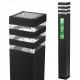  Quadratischer Lichtmast Lumiled E27 80 cm schwarz
