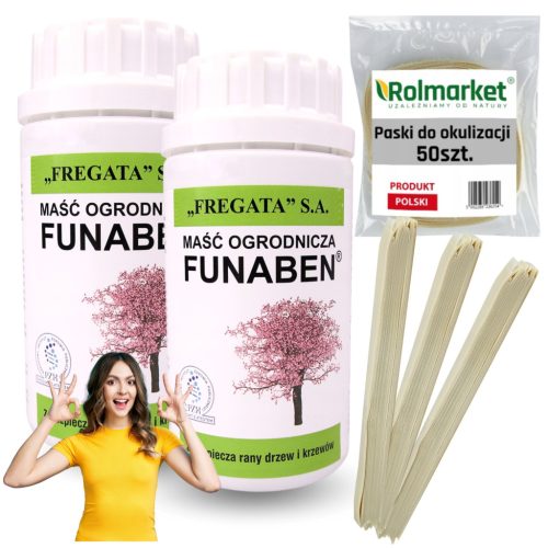 Funaben Heilpaste und Okulisationsstreifen Set 500g - Für gesunde Bäume und Sträucher