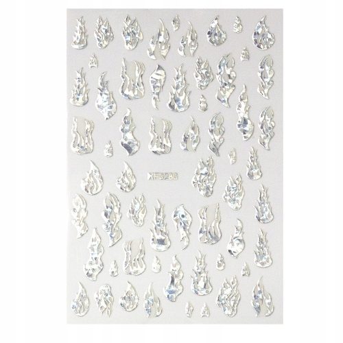  NAGELAUFKLEBER SILBERFLAMME HOLO 3286-2