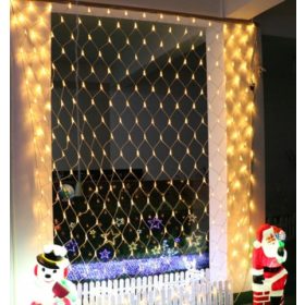  LED-LICHTVORHANG MESH Hintergrund 3x2 warm