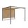 Pavillons, Unterstände, Dächer Terrassenpergola, grau mit beigem Belag – 3x3m