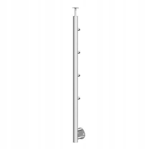 Balustradenpfosten zur seitlichen Montage Ø42,4 x 1170 mm, 4 x Ø12,0 mm