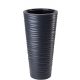 Töpfe und Pflanzgefäße für den Außenbereich und den Garten Form-Plastic-Blumentopf, 35 cm x 35 x 68,5 cm, Durchmesser 35 cm, Kunststoff in den Farben Grau und Silber