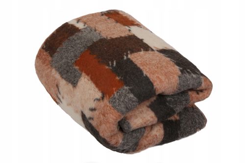 WEICHE DECKEN-STECKERHÜLSE FÜR EIN Best Wool Deckenwolle 200 cm x 180 cm Beige, Creme, Brauntöne, Rottöne, Orangetöne, mehrfarbig