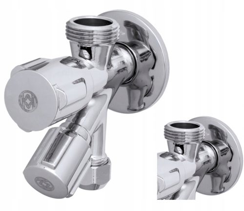 Eckventil Granitan 1/2'' Ventil für Waschmaschinen-Spülmaschinen-Kombination 1/2x3/4x3/8