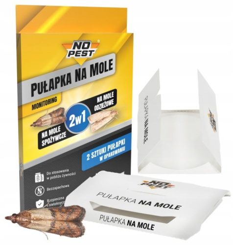Klebefalle für Lebensmittel- und Kleidermotten 2in1 No Pest (2 Stück)