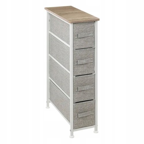  5fünf Simple Smart Badezimmerregal weiß, Brauntöne, Grautöne 48 x 20 x 73,5 cm