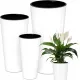  Deco4Home Blumentopf 30 cm x 30 x 57,5 cm Durchmesser 30 cm Kunststoff weiß + 2 weitere Produkte