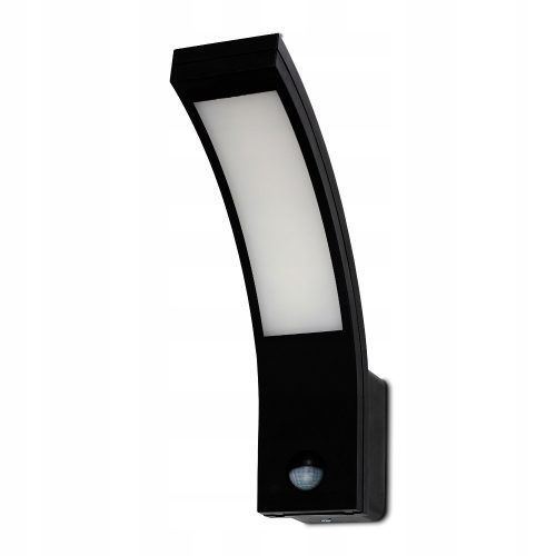 Gartenwandlampen, außen Schwarze Gartenwandleuchte Radam, integrierte 10-W-LED-Quelle