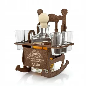  Karaffe Schaukelstuhlgläser GESCHENK 60. Geburtstag