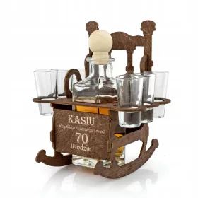    Set aus Karaffe und Gläsern, ein Geschenk zum 70. Geburtstag