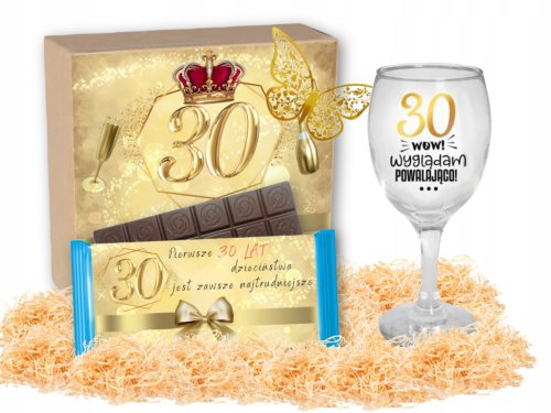  Geschenk zum 30. Geburtstag für eine Frau – Glas + Schokolade