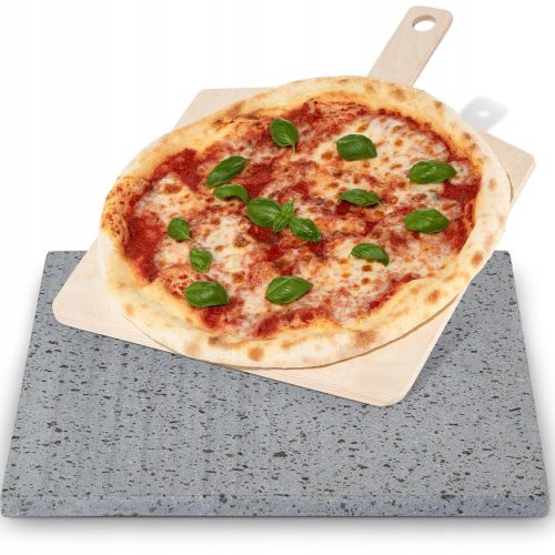 Lavatre-Pizzastein mit Schaufel 34x34cm