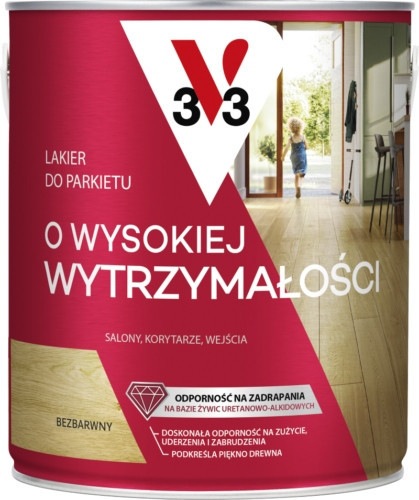 V33 Parkettlack, farblos, glänzend, 5 l