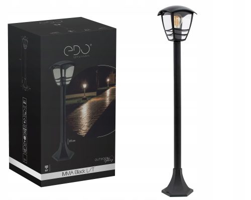  EDO E27 quadratischer Lichtmast 100 cm, schwarz