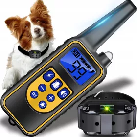    Hundehalsband-Set aus Leder, Halsband mit Leine Retoo, Größe M/L