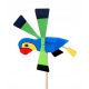  Hölzerne WINDMÜHLE, Gartenschreck, BLAUER PAPAGEI