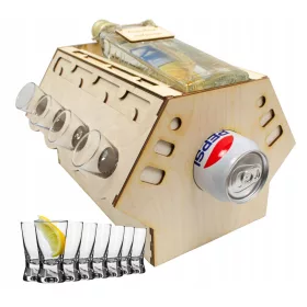  V8-Motor-Alkoholständer mit Brille +