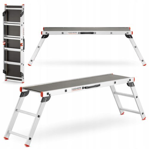 Höhere Leiter 2,58 m Aluminium 1 x 2 bis 150 kg
