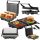  Kontakt-, Panini-, faltbarer Elektrogrill Adler AD 3051 silber/grau 2800 W