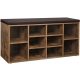  AS-MODERN Schuhschrank mit Sitzfläche 104 x 48 x 30 cm in den Brauntönen