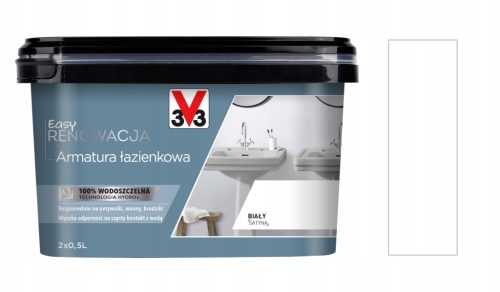  Acrylfarbe für Metall, Dekorlack V33 1 l Seidenweiß