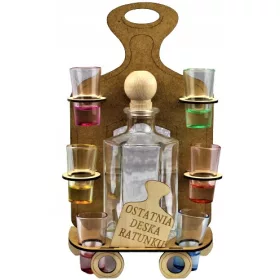  Karaffe Brett + Gläser Farbe Geburtstagsgeschenk