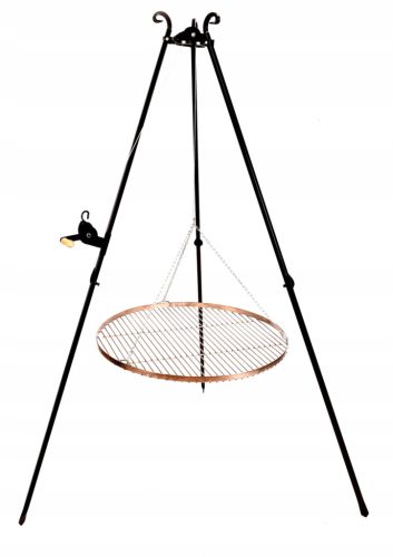 Holzkohlegrill - Nikmet Dreibeingrill, Edelstahlrost, 80 cm