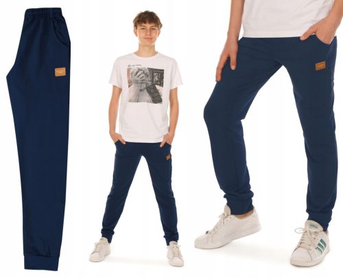  Jungen-Jogginghose, SUPER-QUALITÄT-Trainingsanzug, Größe 170, Marineblau, Produkt.PL