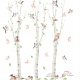 Dekorative Wandaufkleber Wandtattoo Birken Tiere Wald 100x200cm