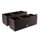  Prosperplast Blumentopf 60 cm x 25 x 24 cm, Kunststoff in Braun- und Beigetönen