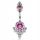  BAUCHOHRRING ZIRKONIA ROSA TITAN G23 1,6/10