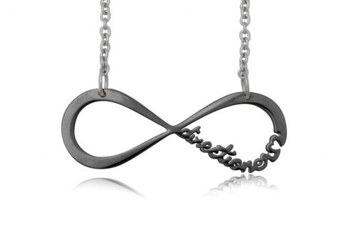  One Direction Infinity-Halskette aus schwarzem Stahl