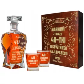  SET KARAFFENBOX GLÄSER GRAVIERTES GESCHENK