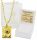  Goldene TDS-Volldiamantkette mit Medaillon PR 585, kostenlose Gravur