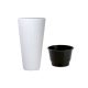 Töpfe und Pflanzgefäße für den Außenbereich und den Garten Prosperplast Blumentopf 39 cm x 39 x 78 cm Durchmesser 39 cm Kunststoff weiß