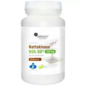   Aliness Nattokinase NSK-SD 100mg, 60 vegetarische Kapseln - Unterstützt das Herz-Kreislauf-System