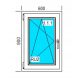 PVC-FENSTER 600x900 RU WEISS, LINKS