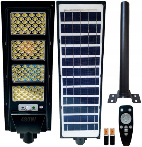 Straßenlaternen für den Garten Straßenlaterne 480 W 48000 lm batteriebetrieben, Solar