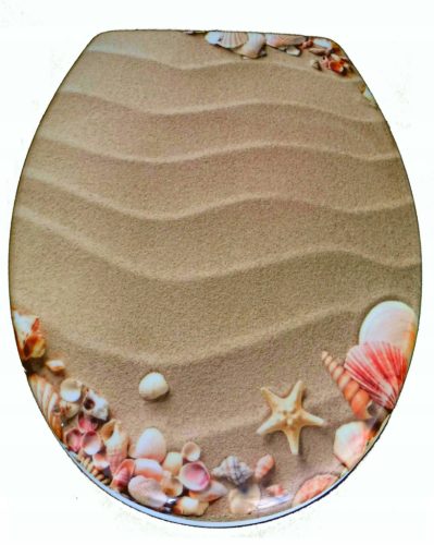 Toilettensitze Toilettensitz mit Strandgrafik, Duroplast-Aufdruck