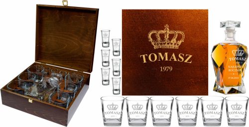 Krüge, Karaffen und Milchkännchen Set Laserograf Karaffe, Gläser, Gläser, mit Gravur, 0,75 l
