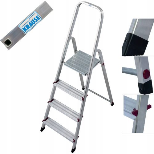 Krause Leiter 2,8 m Aluminium 1 x 4 bis 150 kg