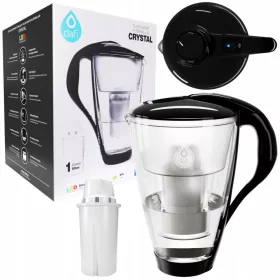  Dafi Crystal LED Glasfilterkanne 2 l silber/grau