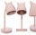  Atmosphera Oreilles Rose Schreibtischlampe, Rosatöne, Leistung bis zu 25 W