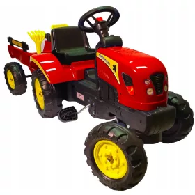  Trettraktor mit Anhänger + Typenschild